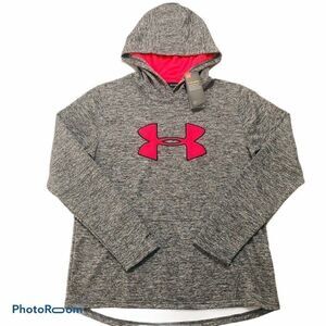 Under Armour Coldgear Loose Storm Hoodie Marled Heather Black NEW